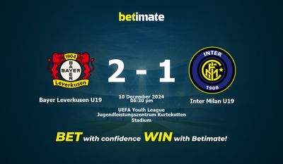 Prediksi, Peluang & Tips Taruhan Bayer Leverkusen U19 vs Inter Milan U19 12/10/2024