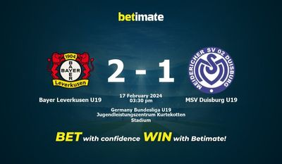 Prediksi Bayer Leverkusen U19 vs MSV Duisburg U19, Peluang & Tips Taruhan 17/02/2024
