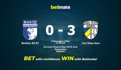 Prediksi Berliner AK 07 vs Carl Zeiss Jena, Peluang & Tips Taruhan 03/11/2023