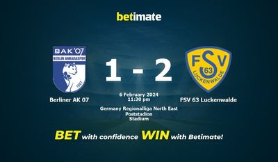 Prediksi Berliner AK 07 vs FSV 63 Luckenwalde, Peluang & Tips Taruhan 02/06/2024