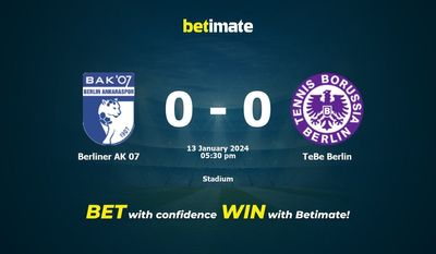 Prediksi Berliner AK 07 vs TeBe Berlin, Peluang & Tip Taruhan 13/01/2024