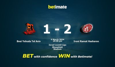 Prediksi Bnei Yehuda Tel Aviv vs Ironi Ramat Hasharon, Peluang & Tips Taruhan 03/04/2024