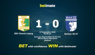 Prediksi BSG Chemie Leipzig vs Berliner AK 07, Peluang & Tips Taruhan 17/09/2023