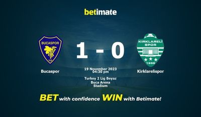 Prediksi, Peluang & Tips Taruhan Bucaspor vs Kirklarelispor 19/11/2023