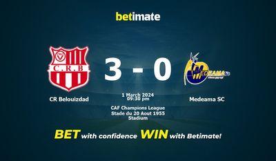 Prediksi CR Belouizdad vs Medeama SC, Peluang & Tip Taruhan 03/01/2024