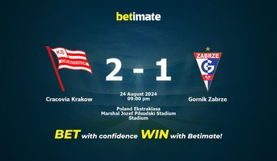 Prediksi Cracovia Krakow vs Gornik Zabrze, Peluang & Tips Taruhan 24/08/2024