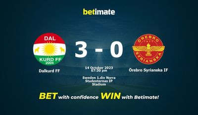 Prediksi Dalkurd FF vs Örebro Syriaska IF, Peluang & Tips Taruhan 14/10/2023