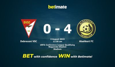 Debreceni VSC vs Alashkert FC Prediksi, Peluang & Tips Taruhan 03/08/2023