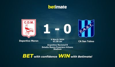 Prediksi Deportivo Moron vs CA San Telmo, Peluang & Tips Taruhan 03/03/2024