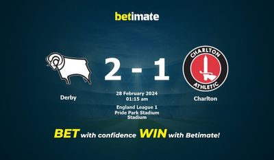 Prediksi Derby vs Charlton, Peluang & Tips Taruhan 27/02/2024
