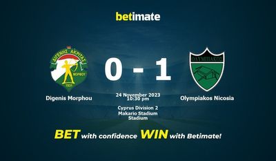 Prediksi Digenis Morphou vs Olympiakos Nicosia, Peluang & Tips Taruhan 24/11/2023