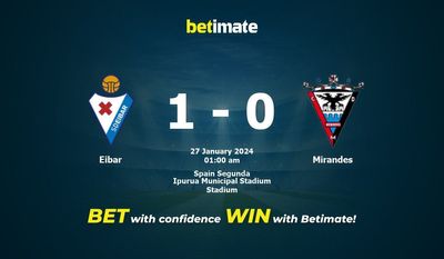 Prediksi Eibar vs Mirandes, Peluang & Tips Taruhan 26/01/2024