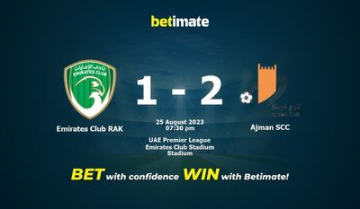 Prediksi, Peluang & Tips Taruhan Emirates Club RAK vs Ajman SCC 25/08/2023