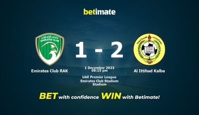 Prediksi, Peluang & Tips Taruhan Emirates Club RAK vs Al Ittihad Kalba 12/01/2023