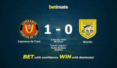 Prediksi Esperance de Tunis vs Bizertin, Peluang & Tips Taruhan 01/03/2024