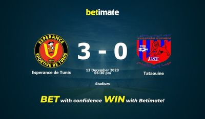 Prediksi Esperance de Tunis vs Tataouine, Peluang & Tip Taruhan 13/12/2023