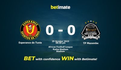 Prediksi Esperance de Tunis vs TP Mazembe, Peluang & Tips Taruhan 25/10/2023
