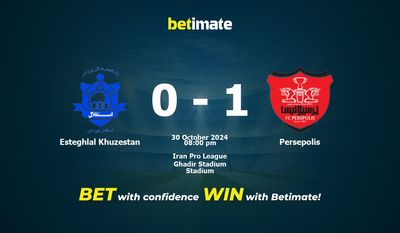 Prediksi, Peluang & Tips Taruhan Esteghlal Khuzestan vs Persepolis 30/10/2024
