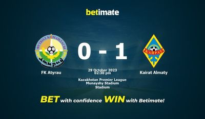 Prediksi FK Atyrau vs Kairat Almaty, Peluang & Tips Taruhan 29/10/2023