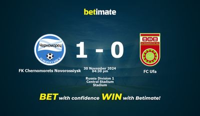 Prediksi FK Chernomorets Novorossiysk vs FC Ufa, Peluang & Tips Taruhan 30/11/2024