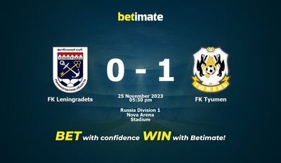 Prediksi FK Leningradets vs FK Tyumen, Peluang & Tips Taruhan 25/11/2023