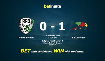 Prediksi Francs Borains vs KV Oostende, Peluang & Tip Taruhan 20/01/2024