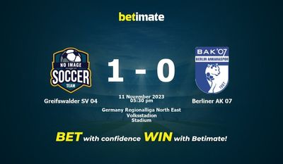 Prediksi Greifswalder SV 04 vs Berliner AK 07, Peluang & Tips Taruhan 11/11/2023