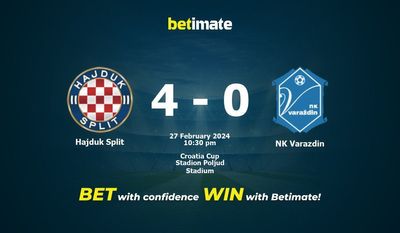 Prediksi Hajduk Split vs NK Varazdin, Peluang & Tips Taruhan 27/02/2024