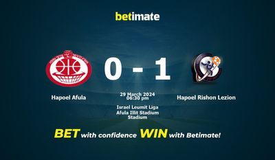 Prediksi Hapoel Afula vs Hapoel Rishon Lezion, Peluang & Tips Taruhan 29/03/2024