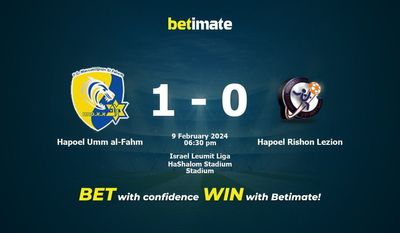 Prediksi Hapoel Umm al-Fahm vs Hapoel Rishon Lezion, Peluang & Tips Taruhan 02/09/2024