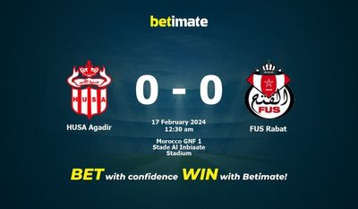 Prediksi, Peluang & Tips Taruhan HUSA Agadir vs FUS Rabat 16/02/2024