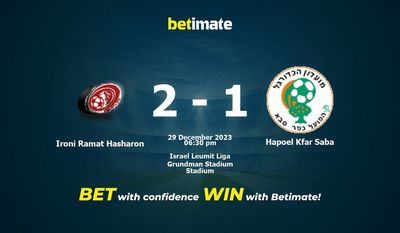 Prediksi Ironi Ramat Hasharon vs Hapoel Kfar Saba, Peluang & Tips Taruhan 29/12/2023