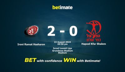 Prediksi Ironi Ramat Hasharon vs Hapoel Kfar Shalem, Peluang & Tips Taruhan 22/08/2024