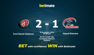Prediksi, Peluang & Tips Taruhan Ironi Ramat Hasharon vs Hapoel Raanana 12/09/2024