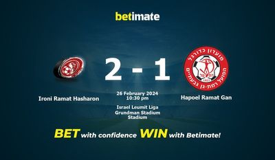 Prediksi Ironi Ramat Hasharon vs Hapoel Ramat Gan, Peluang & Tips Taruhan 26/02/2024