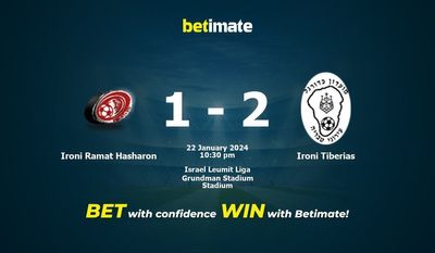 Prediksi Ironi Ramat Hasharon vs Ironi Tiberias, Peluang & Tips Taruhan 22/01/2024