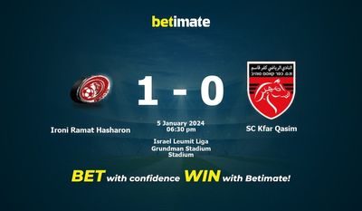 Prediksi Ironi Ramat Hasharon vs SC Kfar Qasim, Peluang & Tips Taruhan 01/05/2024