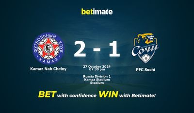 Prediksi, Peluang & Tips Taruhan Kamaz Nab Chelny vs PFC Sochi 27/10/2024