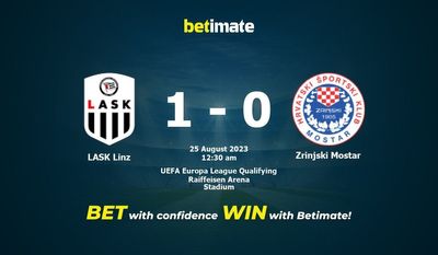 LASK Linz vs Zrinjski Mostar Prediksi, Peluang & Tips Taruhan 24/08/2023