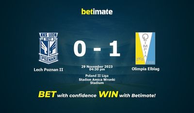 Prediksi Lech Poznan II vs Olimpia Elblag, Peluang & Tips Taruhan 29/11/2023