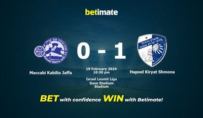 Prediksi Maccabi Kabilio Jaffa vs Hapoel Kiryat Shmona, Peluang & Tips Taruhan 19/02/2024