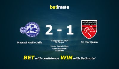 Prediksi, Peluang & Tips Taruhan Maccabi Kabilio Jaffa vs SC Kfar Qasim 06/12/2024