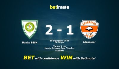 Prediksi Manisa BBSK vs Adanaspor, Peluang & Tips Taruhan 12/10/2023