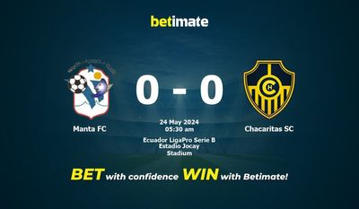 Prediksi Manta FC vs Chacaritas SC, Peluang & Tips Taruhan 24/05/2024