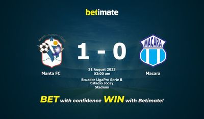 Prediksi Manta FC vs Macara, Peluang & Tips Taruhan 30/08/2023