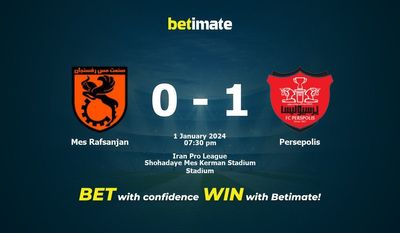 Prediksi Mes Rafsanjan vs Persepolis, Peluang & Tips Taruhan 01/01/2024