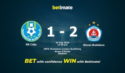 Prediksi, Peluang & Tips Taruhan NK Celje vs Slovan Bratislava 24/07/2024