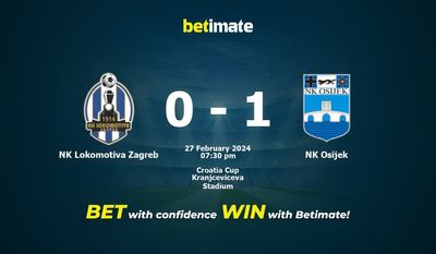 Prediksi, Peluang & Tips Taruhan NK Lokomotiva Zagreb vs NK Osijek 27/02/2024