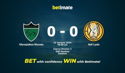 Prediksi Olympiakos Nicosia vs Asil Lysis, Peluang & Tips Taruhan 21/01/2024