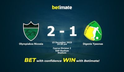 Prediksi Olympiakos Nicosia vs Digenis Ypsonas, Peluang & Tip Taruhan 15/12/2023